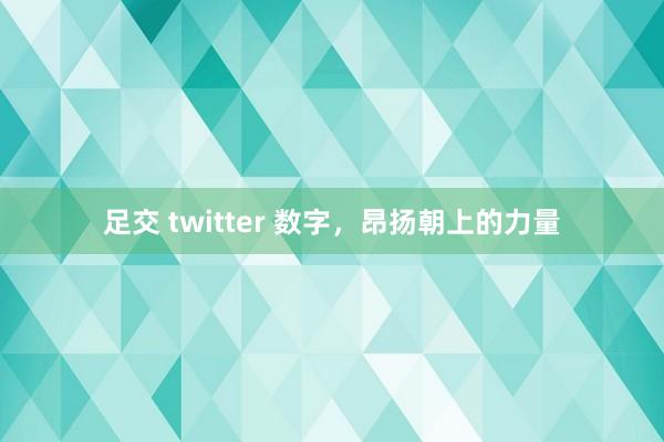 足交 twitter 数字，昂扬朝上的力量