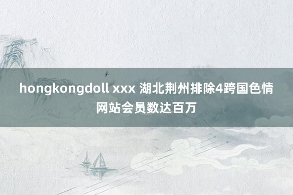 hongkongdoll xxx 湖北荆州排除4跨国色情网站会员数达百万